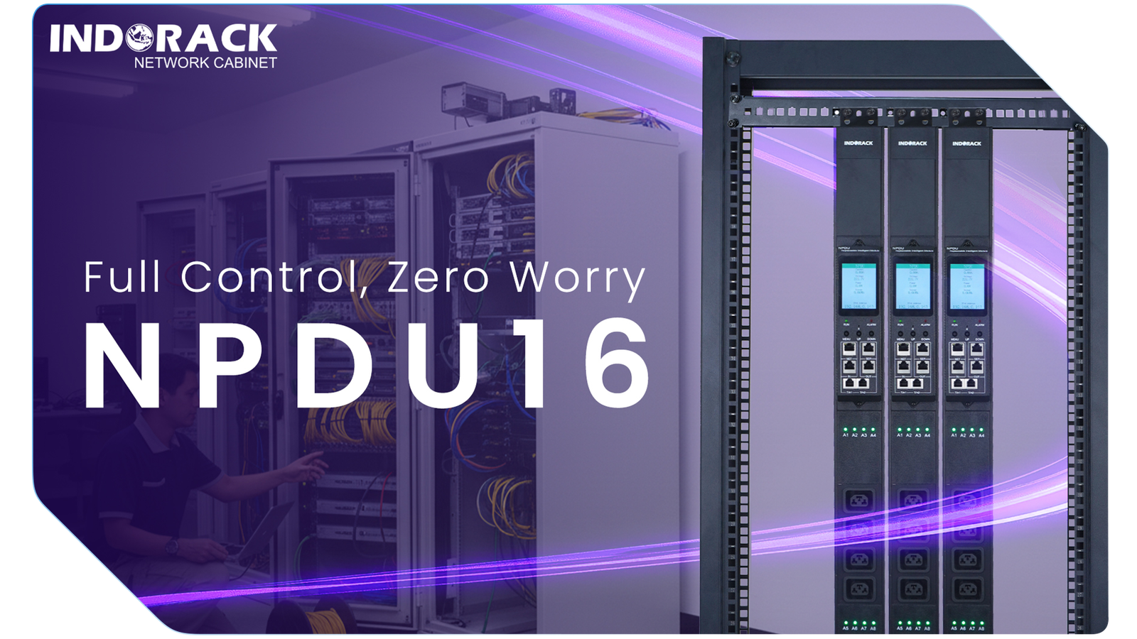 PDU PROFESIONAL DENGAN KONTROL YANG LENGKAP - NPDU16 INDORACK